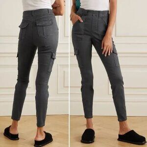 Spanx Pants Stretch Twill Ankle Cargo Pant in Charcoal Gray